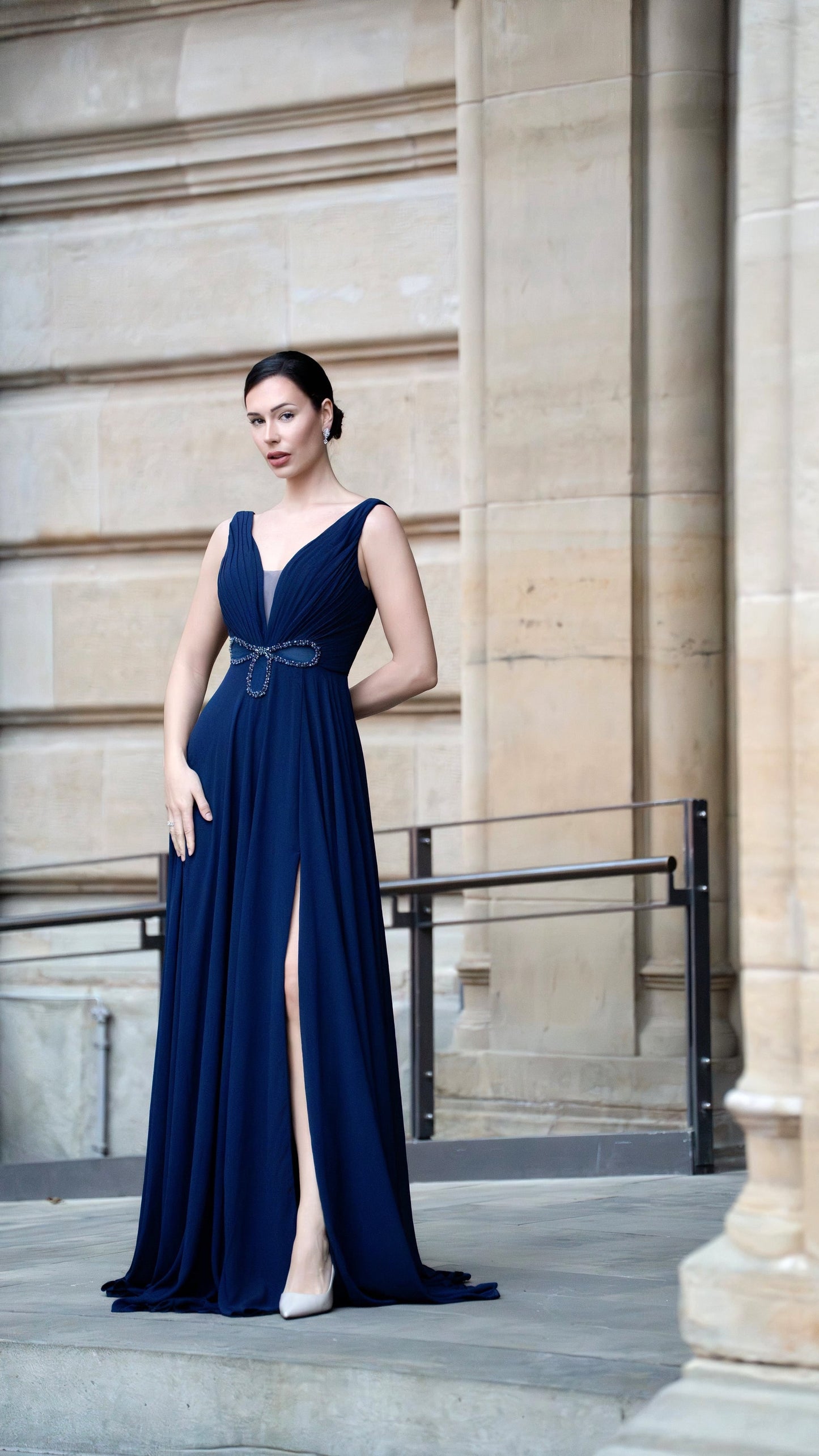 Selma Dress Navy Blue