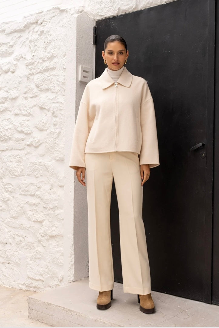 Francine Short Coat Ecru