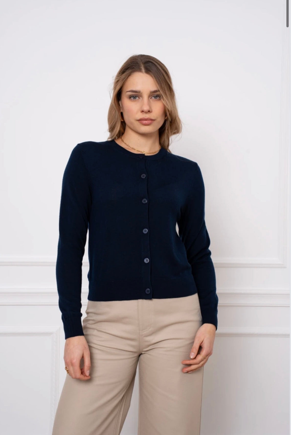 Francoise Cardigan Navy Blue