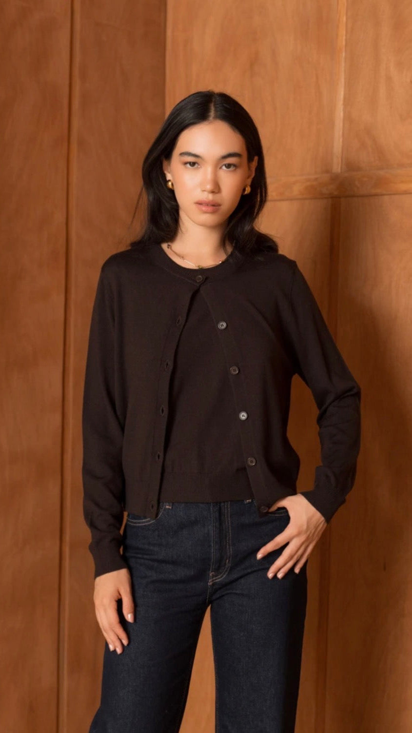Francoise Cardigan Brown