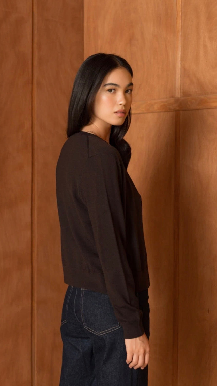 Francoise Cardigan Brown