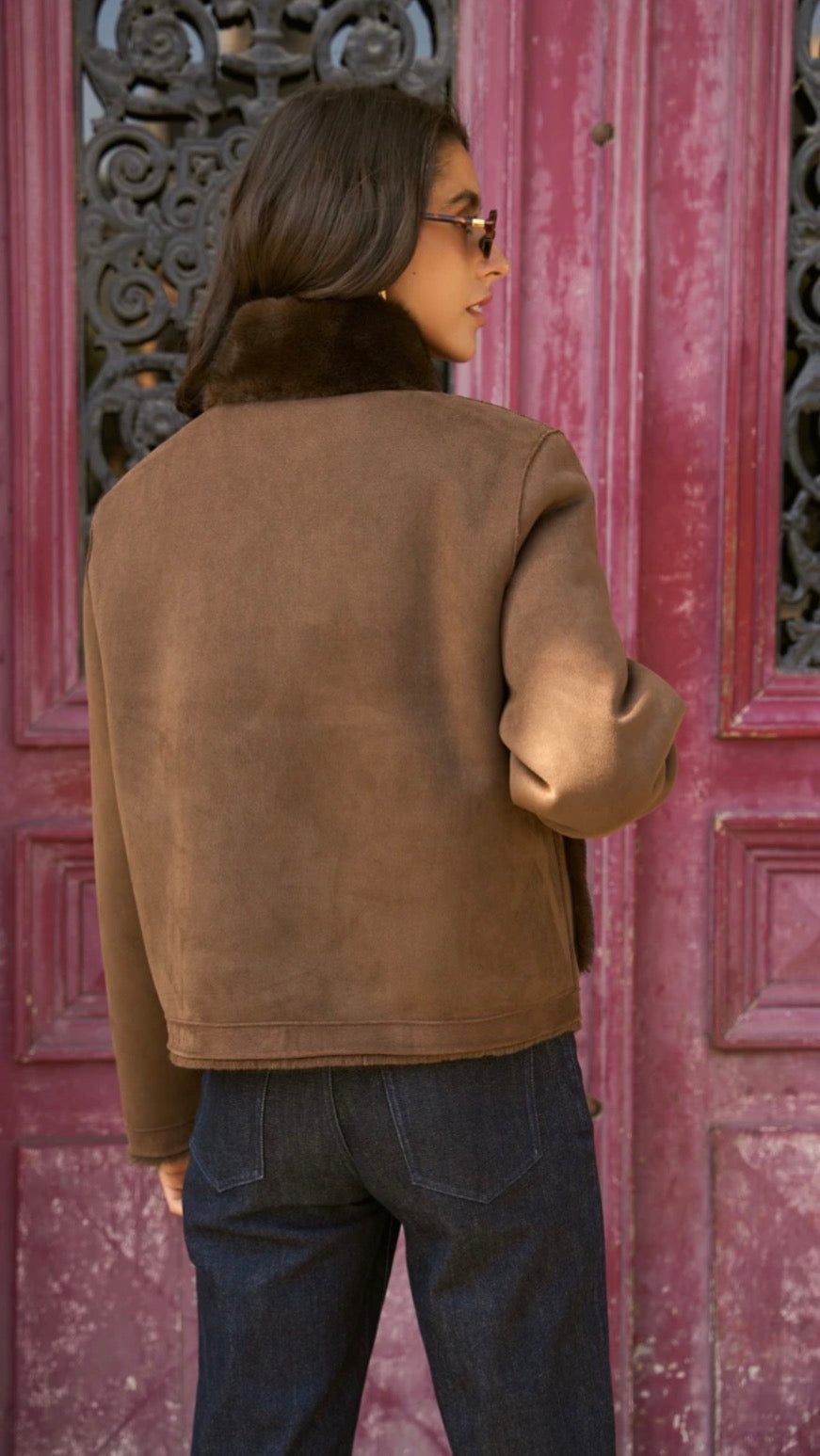2-in-1 reversible faux fur jacket