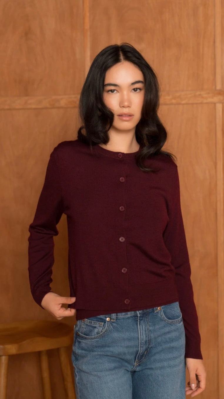 Francoise Cardigan Bordeau