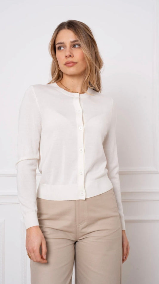 Francoise Cardigan Blanc