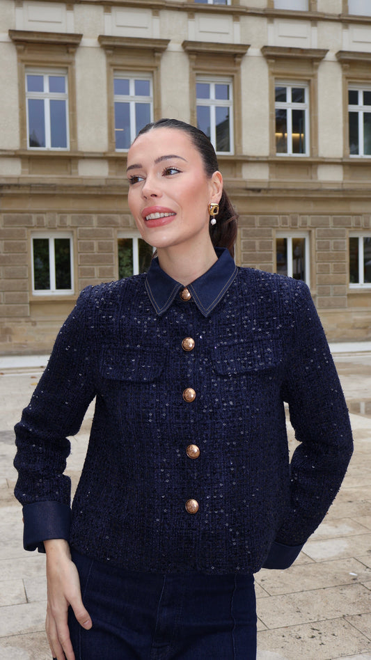 Vanessa Tweed Navy Blue